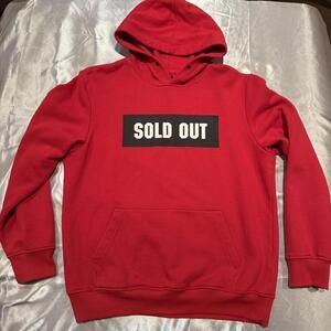 Forever 21 SOLD OUT Men's Red Hoodie Sweatshirt Size Large